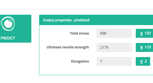 screenshot of steel predictor